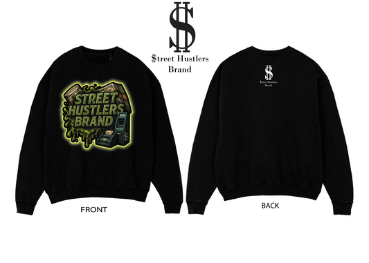 Shb crew neck w green money logo