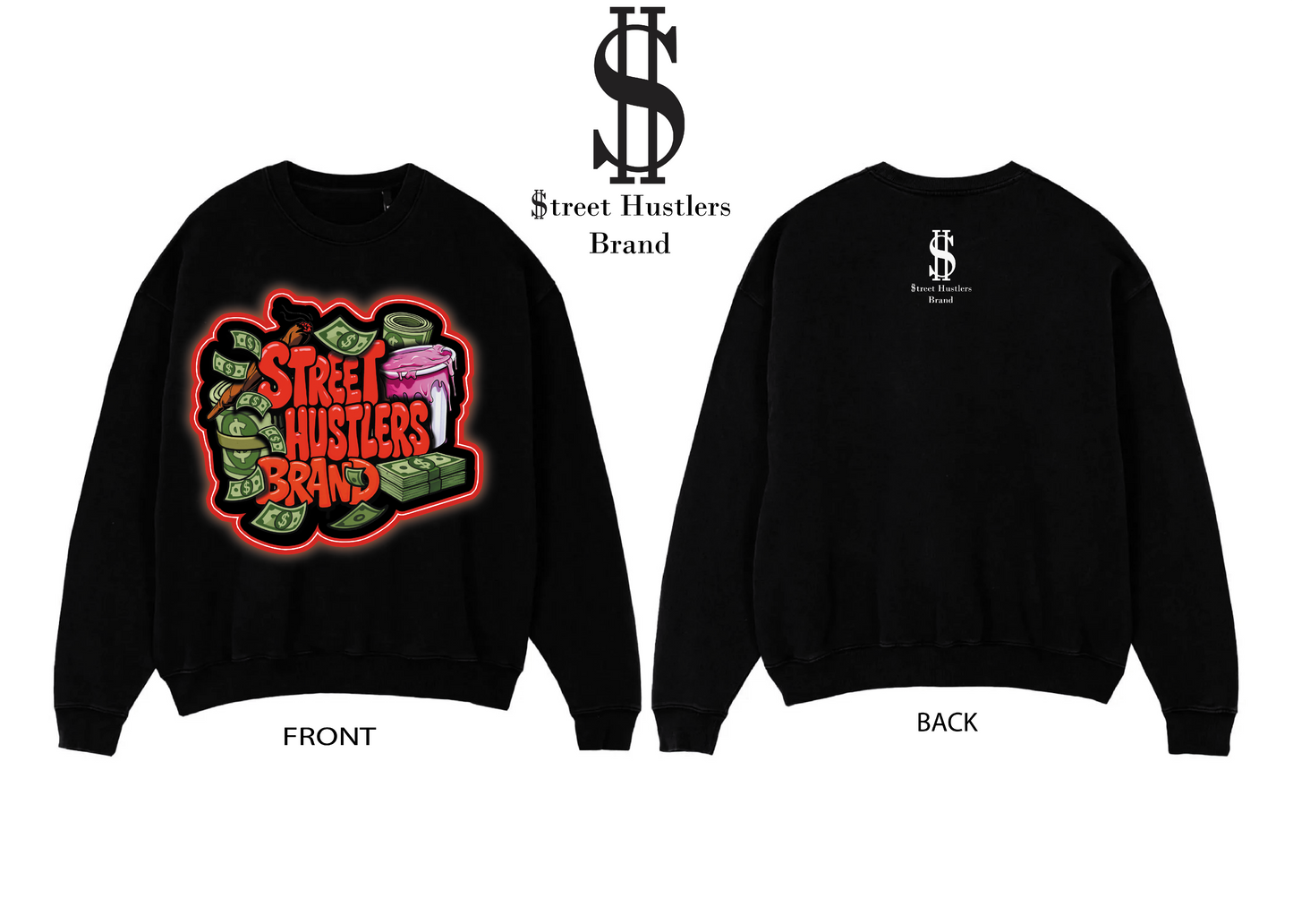Shb crew neck turnt sweater